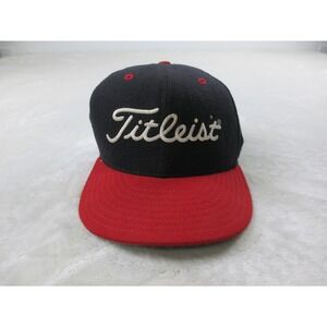 New Era Titleist Hat Cap Fitted Mens 7 1/8 Blue‎ Red Wool Golf Golfing USA*